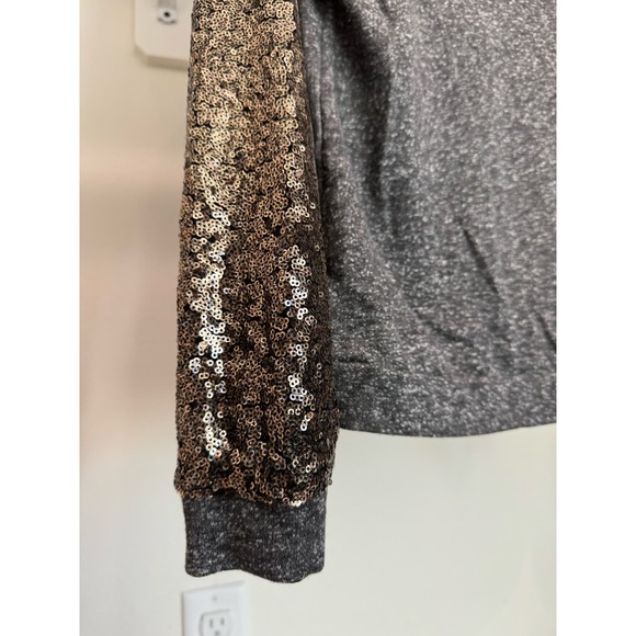Entro Sequin‎ Long-Sleeve Light Sweater Grey Size Medium - Picture 5 of 8